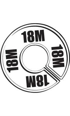 "18 Months" Black On White Round Size Divider