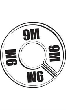 "9 Months" Black On White Round Size Divider