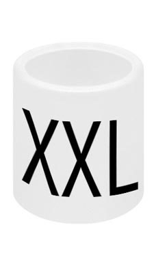 Size "XXL" Black on White Slip-On Markers for Hangers