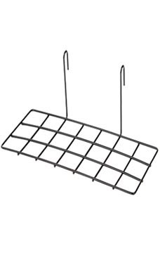 Black Wire Gridwall Shoe Shelves