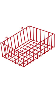 Made to Order 12" x 8" x 4" Mini-Grid Basket - Berry Red