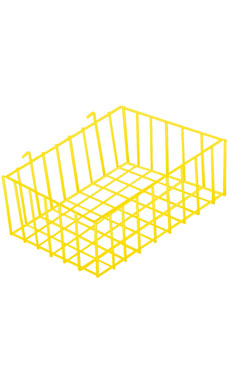 Made to Order 12" x 8" x 4" Mini-Grid Basket - Bright Yellow Made to Order 12" x 8" x 4" Mini-Grid Basket - Bright Yellow