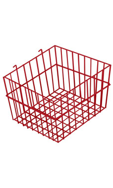 Made to Order 12" x 12" x 8" Mini-Grid Basket - Berry Red