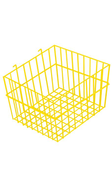 Made to Order 12" x 12" x 8" Mini-Grid Basket - Bright Yellow Made to Order 12" x 12" x 8" Mini-Grid Basket - Bright Yellow