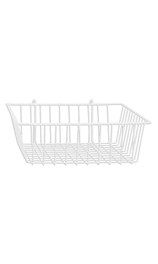 White Mini-Grid Baskets - 12" x 12" x 4" White Mini-Grid Baskets - 12" x 12" x 4"