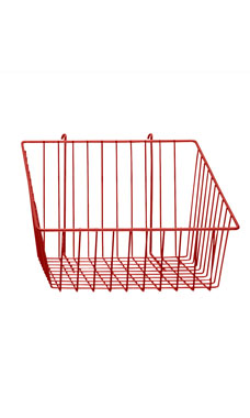 Made to Order 12" x 12" x 8" Mini-Grid Basket with 4" Front - Berry Red Made to Order 12" x 12" x 8" Mini-Grid Basket with 4" Front - Berry Red