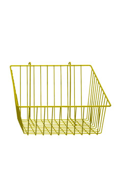 Made to Order 12" x 12" x 8" Mini-Grid Basket with 4" Front - Bright Yellow Made to Order 12" x 12" x 8" Mini-Grid Basket with 4" Front - Bright Yellow