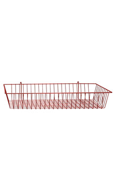 Made to Order 24" x 12" x 4" Mini-Grid Basket - Berry Red