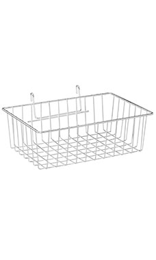 12 x 8 x 4 inch Chrome Mini Wire Grid Basket for Wire Grid 