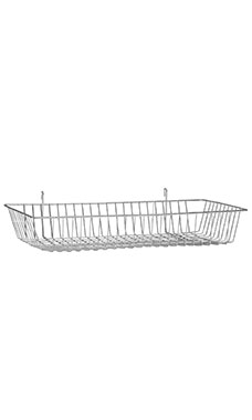 24 x 12 x 4 inch Chrome Mini Wire Grid Basket for Wire Grid