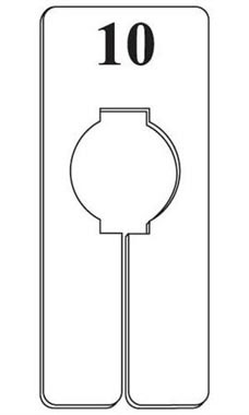 "10" Black On White Oblong Size Dividers