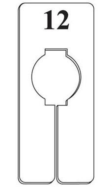 "12" Black On White Oblong Size Dividers