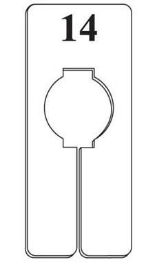 "14" Black On White Oblong Size Dividers