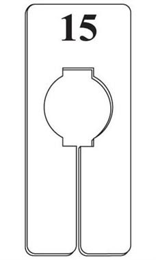 "15" Black On White Oblong Size Dividers