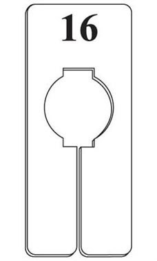 "16" Black On White Oblong Size Dividers