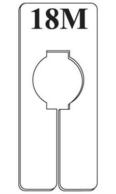 "18 Month" Black On White Oblong Size Dividers