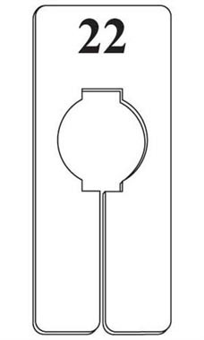 "22" Black On White Oblong Size Dividers