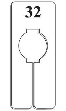 "32" Black On White Oblong Size Dividers