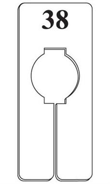 "38" Black On White Oblong Size Dividers