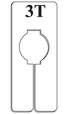 "3 Toddler" Black On White Oblong Size Dividers
