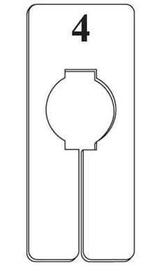 "4" Black On White Oblong Size Dividers