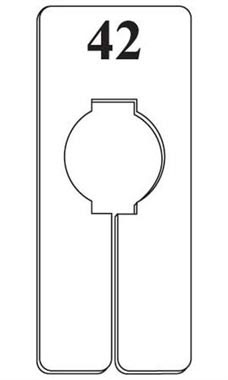 "42" Black On White Oblong Size Dividers