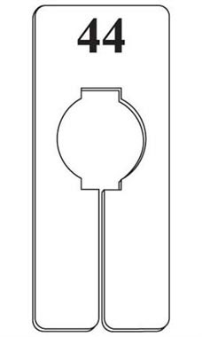 "44" Black On White Oblong Size Dividers