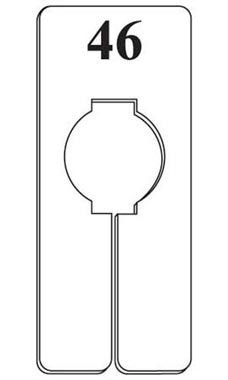 "46" Black On White Oblong Size Dividers