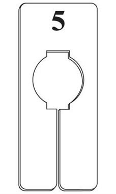 "5" Black On White Oblong Size Dividers