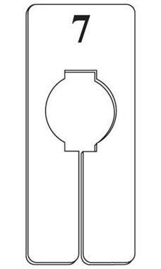 "7" Black On White Oblong Size Dividers