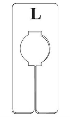 "L" Black On White Oblong Size Dividers