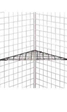 Chrome Triangle Gridwall Shelves