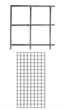 2' x 4' Chrome Wire Grid Panel