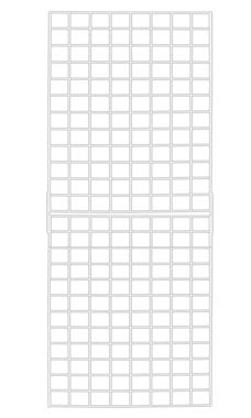 2 x 6 White Ready To Assemble Wire Grid Panels