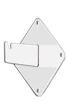 White Wall Mount Gridwall Brackets
