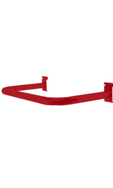 Made to Order U Shaped Wire Grid Hangrail - Berry Red Made to Order U Shaped Wire Grid Hangrail - Berry Red