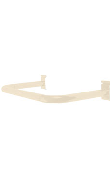 Made to Order U Shaped Wire Grid Hangrail - Stoney White