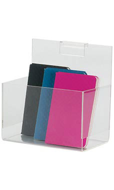 Clear Acrylic Single Display Bin for Slatwall or Wire Grid