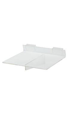 10 x 8 inch Clear Acrylic Shelf for Slatwall or Wire Grid 10 x 8 inch Clear Acrylic Shelf for Slatwall or Wire Grid