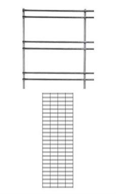 Chrome Retail Slat Grid Panels - 6'