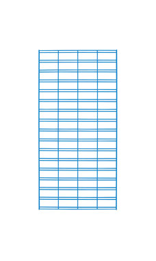 Made to Order 2' x 6' Slat Grid Panel - Blue Made to Order 2' x 6' Slat Grid Panel - Blue