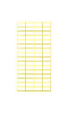 Made to Order 2' x 6' Slat Grid Panel - Bright Yellow Made to Order 2' x 6' Slat Grid Panel - Bright Yellow