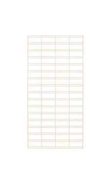 Made to Order 2' x 6' Slat Grid Panel - Stoney White Made to Order 2' x 6' Slat Grid Panel - Stoney White