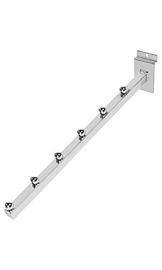 6-Ball Waterfall Faceout Tube for Slatwall - Chrome 6-Ball Waterfall Faceout Tube for Slatwall - Chrome