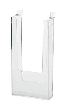 4 ½ x 8 ½ inch Clear Acrylic Literature Holder for Slatwall 4 ½ x 8 ½ inch Clear Acrylic Literature Holder for Slatwall
