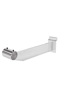 Slatwall Hangrail Bracket for 1" Round Hangrail- Chrome Slatwall Hangrail Bracket for 1" Round Hangrail- Chrome