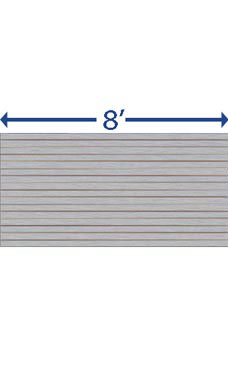 4 x 8 foot Horizontal Brushed Aluminum Slatwall Panel
