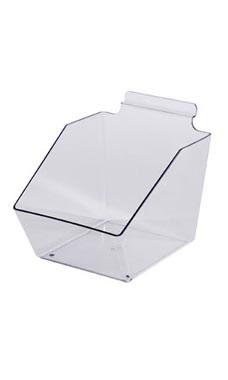 Plastic Dump Bin for Slatwall 6 x 5 ½ x 7 ½ inch 