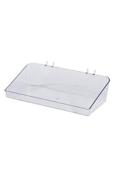 Plastic Slatwall Tray 12" W x 3" D  x 6 1/2" L