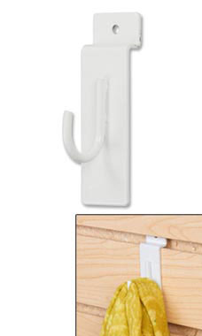 White Display Hook for Slatwall